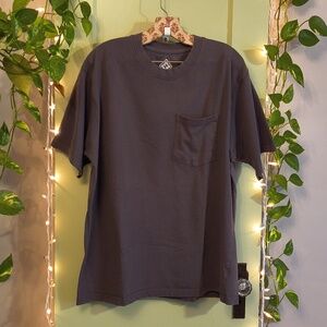 Men's 100% Cotton Boxy Oversized Heavy Knit Grey T-shirt L